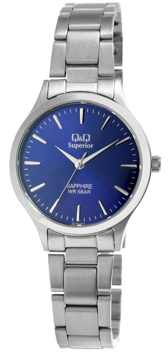 QQ dameshorloge roestvrij staal S279J222Y QQ Superior dameshorloge, roestvrij staal, saffierglas, 5