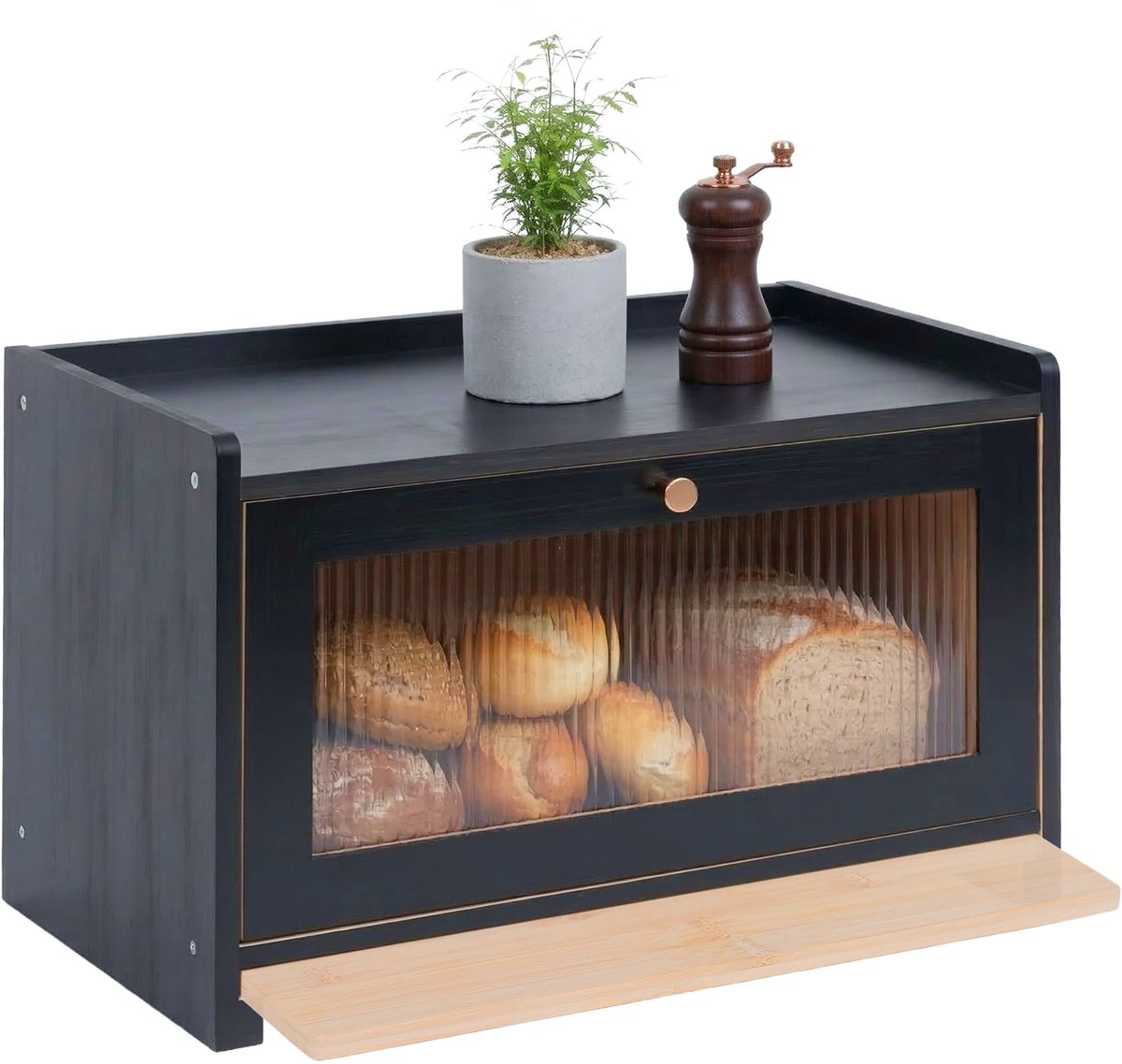 Broodtrommel - 40x26x25 cm - zwart