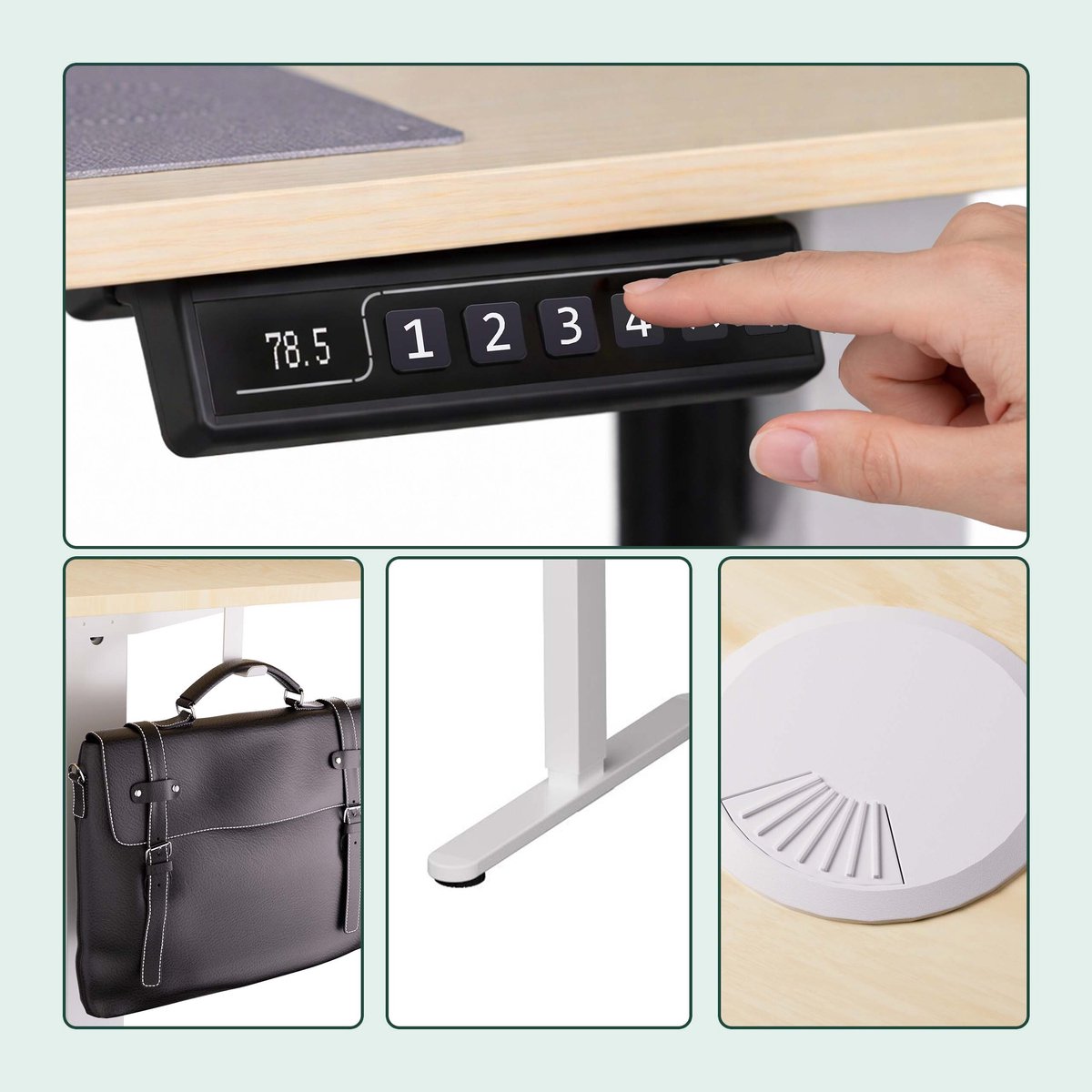 Zit Zit sta bureau 140x60 - hoogte verstelbaar en ergonomisch thumbnail 2