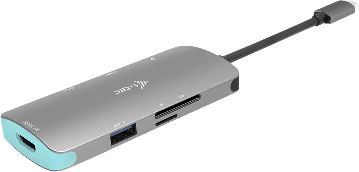 USB-C Nano Dockingstation met 100W Power Delivery, HDMI, 3x USB 3.0 & SD Kaartlezer