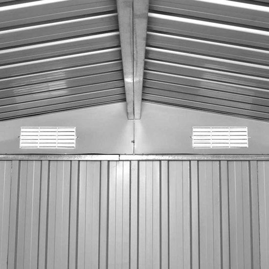 vidaXL - Tuinschuur - 257x298x178 - cm - metaal - antracietkleurig