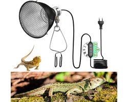 Terrarium Warmtelamp Fitting E27 met Dimmer en Timer voor Reptielen - Inclusief EU-stekker
