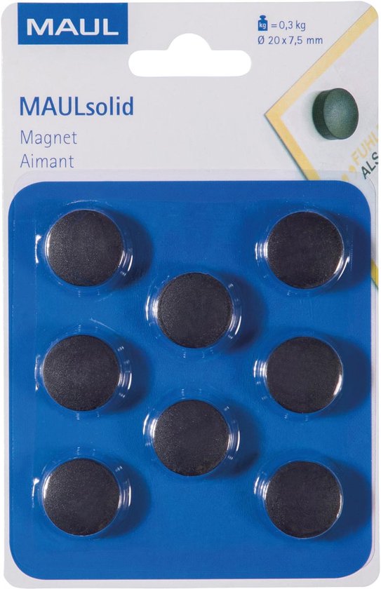 MAUL Haftmagnet MAULsolid Haftkraft: 1,0 kg grau 10 Magnete MAUL Haftmagnet MAULsolid Haftkraft: 1,0 kg grau 10 Magnete