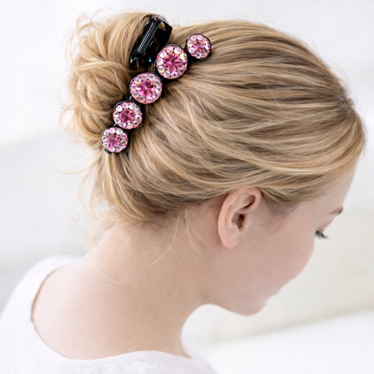 Haarclip - Haarklemmen - Haarspelden Dames - Haarklem - Haarspeld - Haar accessoires - Dames - Roze - 10 cm - Cadeau Tip