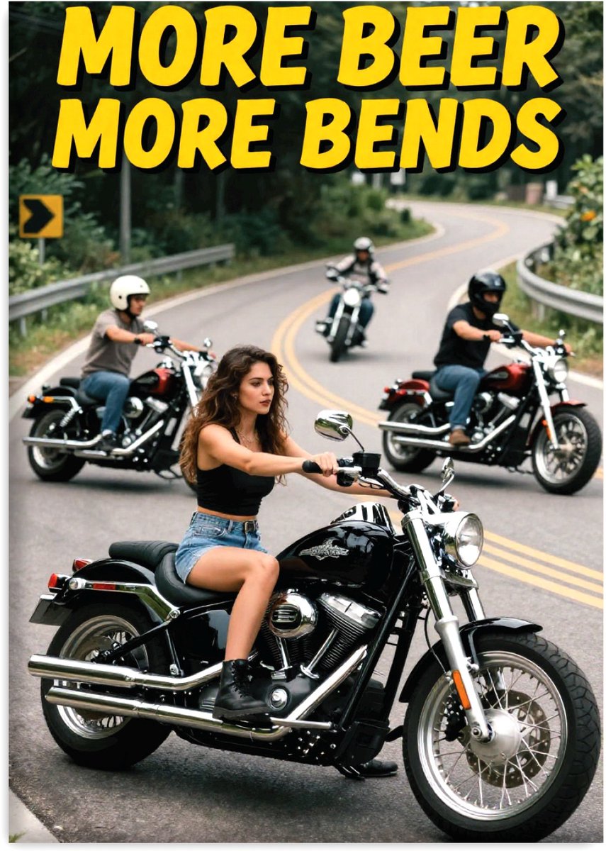 Huurdies - Poster - Motorrijder - A2