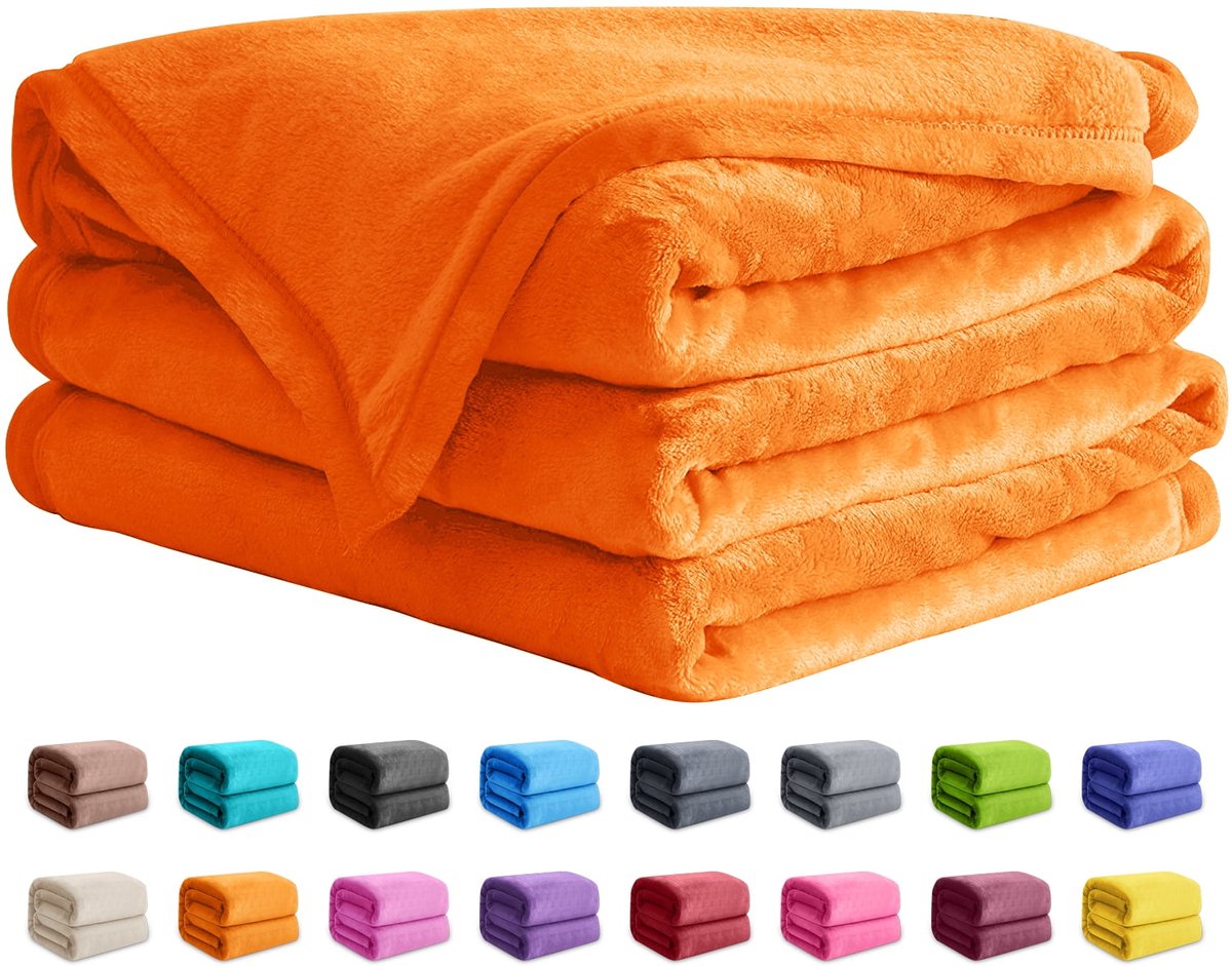 TuseRxln Dekbedovertrek – Oranje – Pluizig en knus – 1 stuk – Voor bank en bed