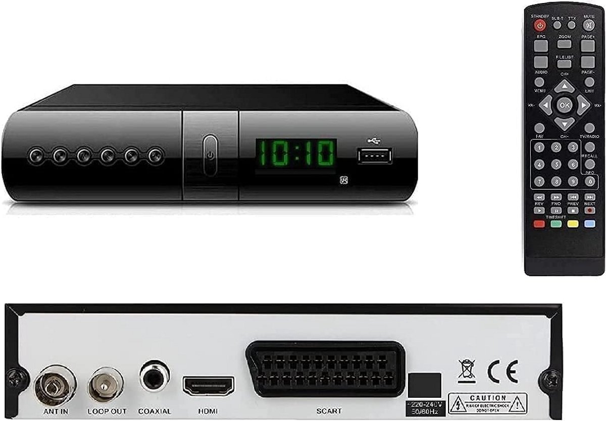 Digitale Terrestrische Ontvanger met Afstandsbediening, DVR en Freeview Kanalen, 1080p