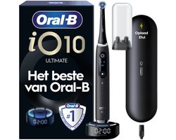 Oral-B iO 10 Elektrische Tandenborstel - Zwart - inclusief Oplaadreisetui en Opzetborstelhouder