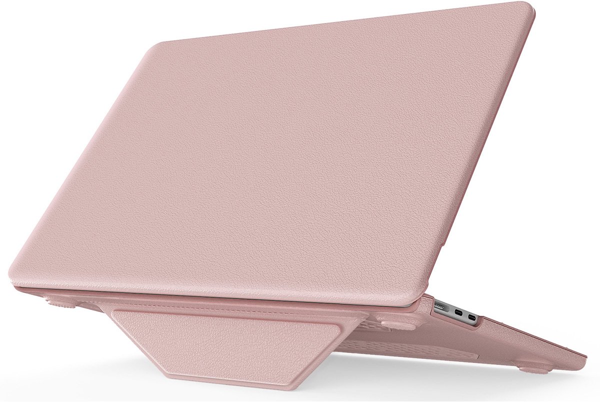 CaseBoutique MacBook case geschikt voor MacBook Air 13'' (M2-M5) - Roze - Vegan Kunstleer