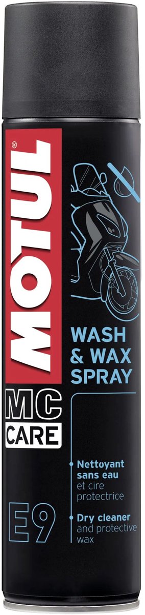 MOTUL E9 Wash & Wax spray - reinigt en waxt zonder water - 400 ml