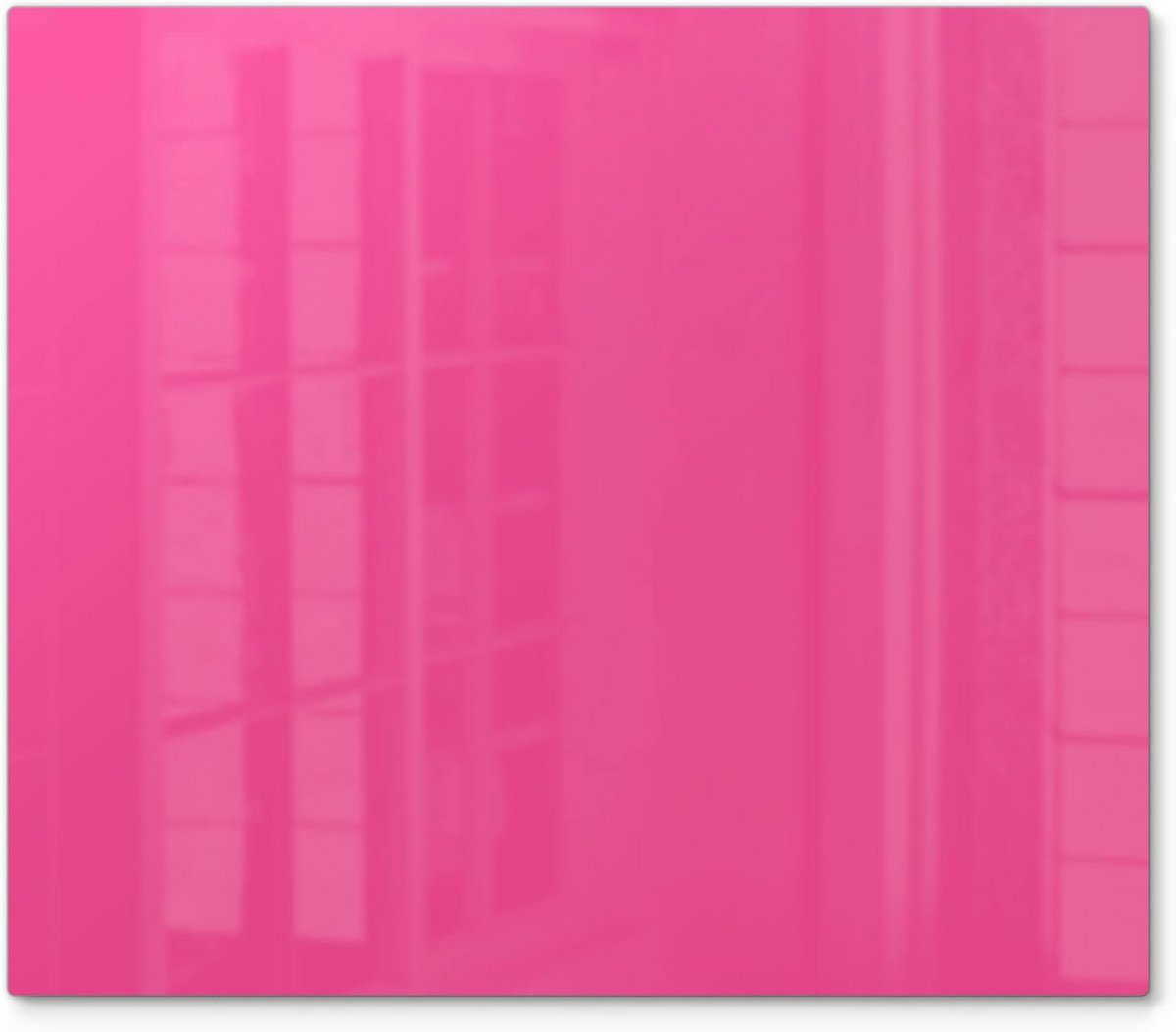 Universele Glasplaat voor Kookplaat - Hittebestendige Afdekplaat & Snijplank - 60x52 cm - Roze