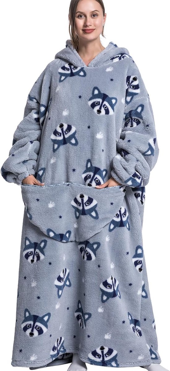 Extra Grote Hoodie Deken met Enorme Zak voor Dames en Heren — afbeelding 3
