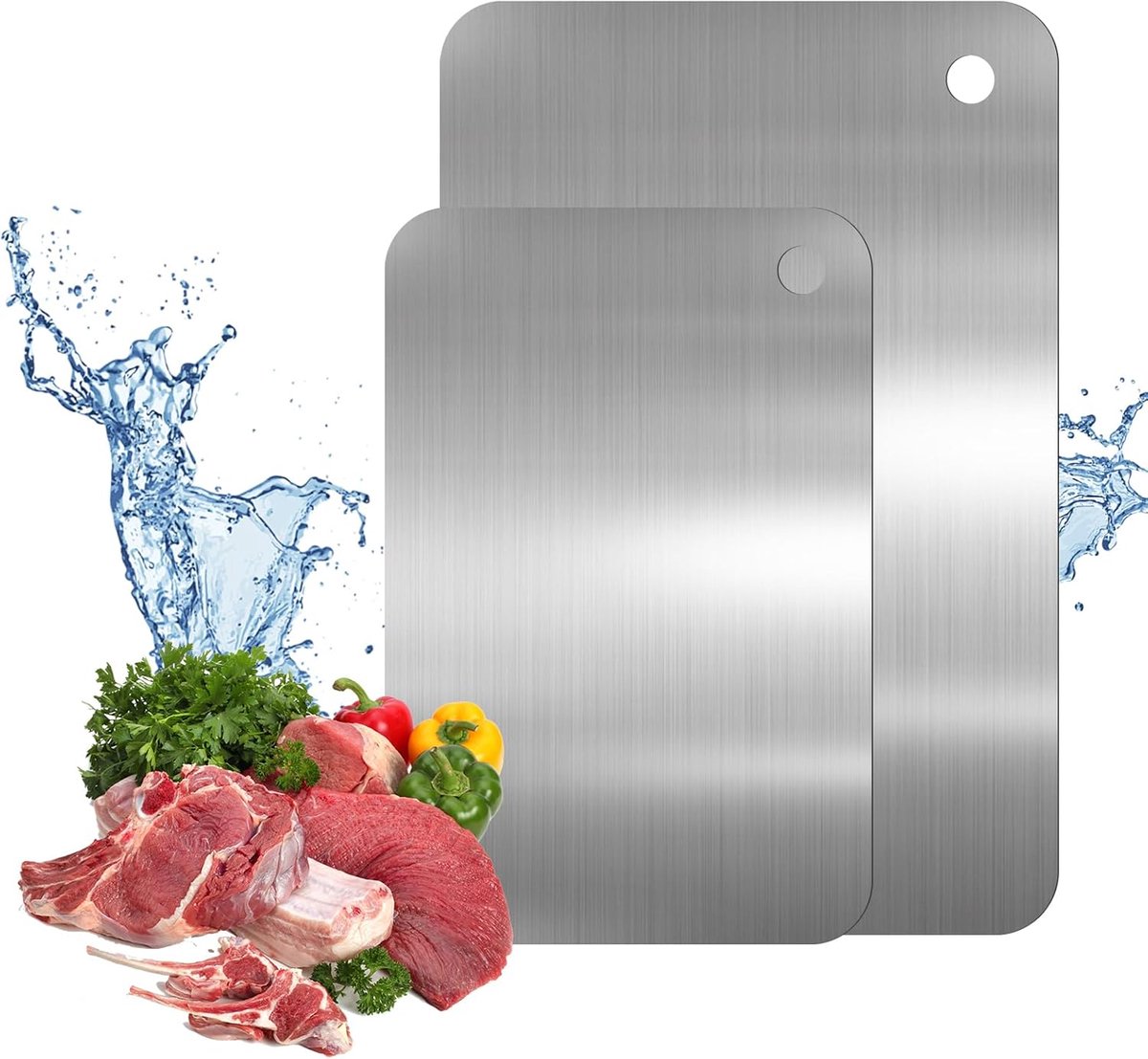 Titanium snijplank - Antibacterieel - Vaatwasserbestendig - Keukenaccessoire