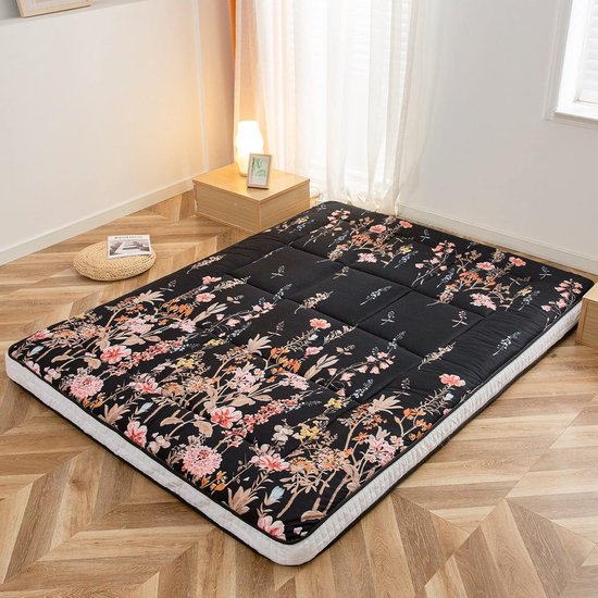 Japanse Vloermatras - Futon Matras Opvouwbaar - Comfortabel Slapen - Extra Dik Gewatteerd - 190 x 90 x 10 cm — afbeelding 4