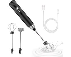 Elektrische Melkopschuimer USB Oplaadbaar met Dubbele Garde