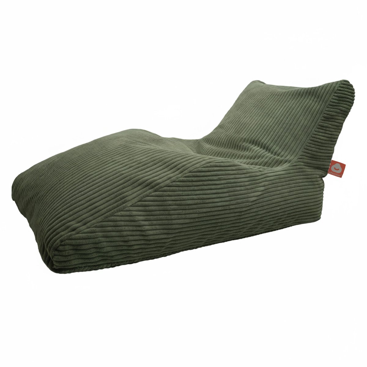 Whoober Bali XL – Lounge XL Zitzak – Legergroen dik ribfluweel – Comfortabel & Duurzaam