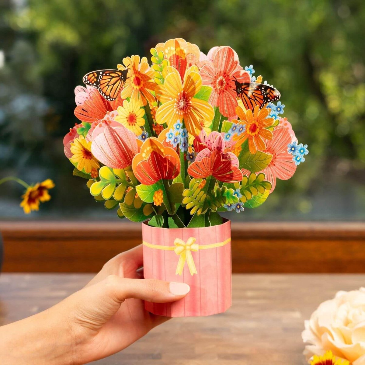 Pop-up 3D Wenskaart Wilde Bloemenboeket Verjaardag Beterschap Moederdag Cadeau