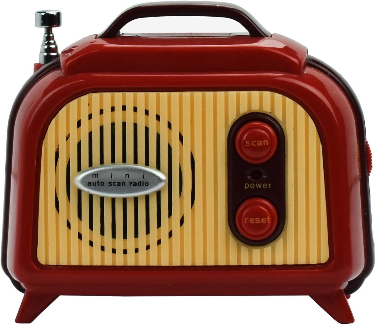 Draagbare FM Radio met Recorder - Compact en Rood