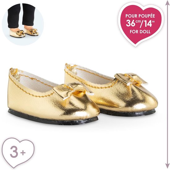 Gouden Ballet Pumps voor Pop (36 cm), Geschikt Vanaf 3 Jaar van Merkloos — afbeelding 4