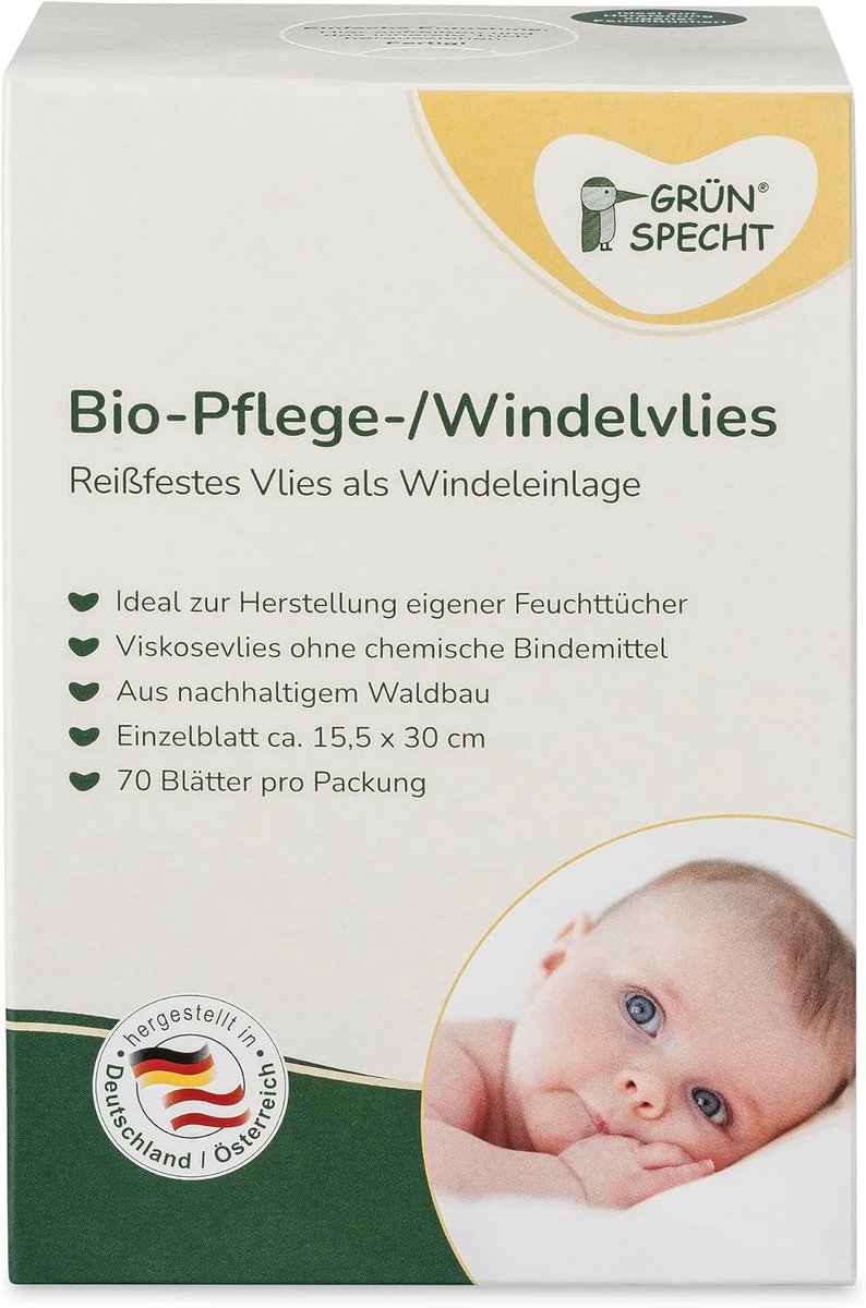 Biologisch Afbreekbare Luiendoekjes Vlies 100% Composteerbaar Zacht en Absorberend