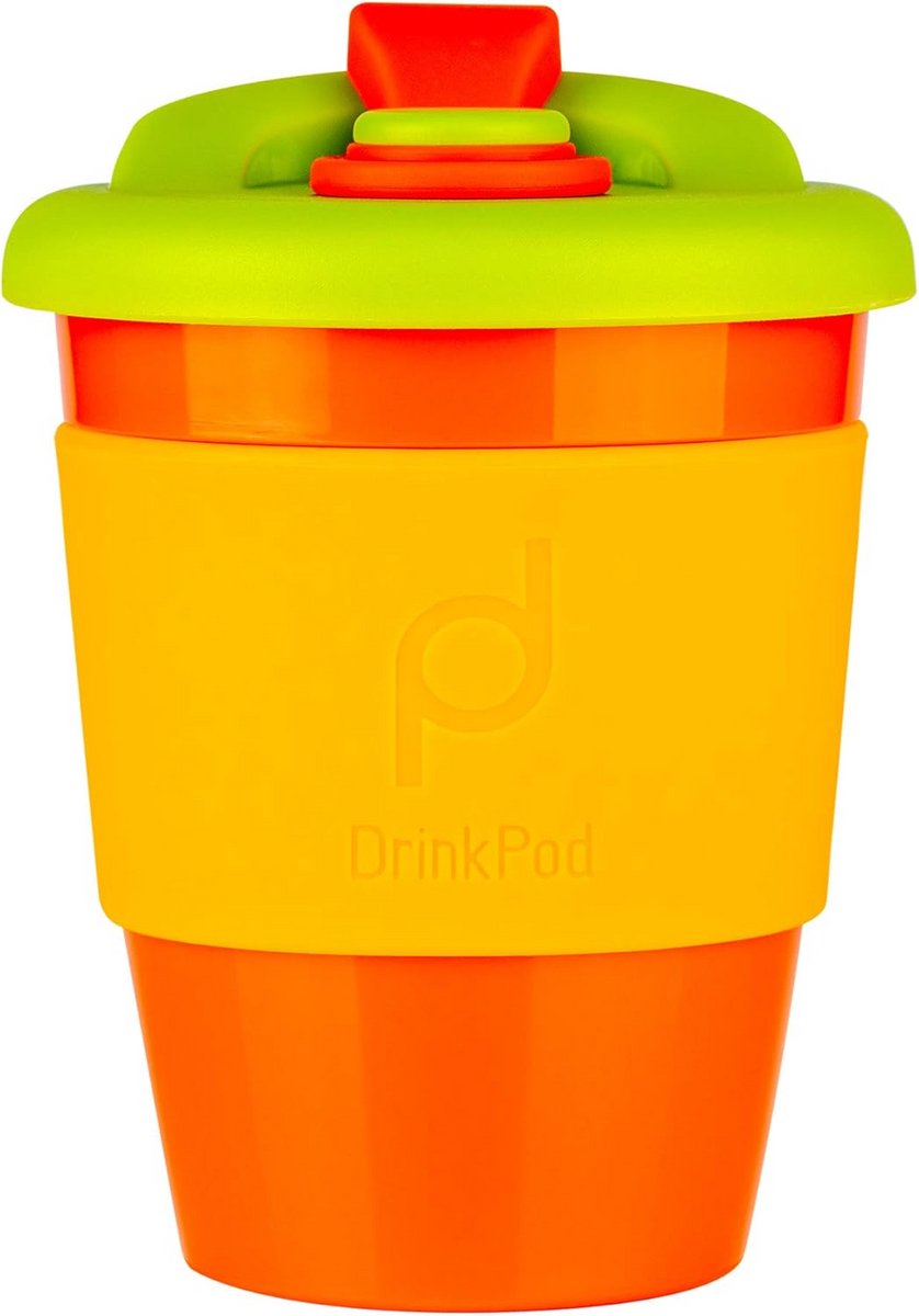 Herbruikbare Koffiebeker Reisbeker 340 ml met Roterende Lip - BPA-vrij PLA