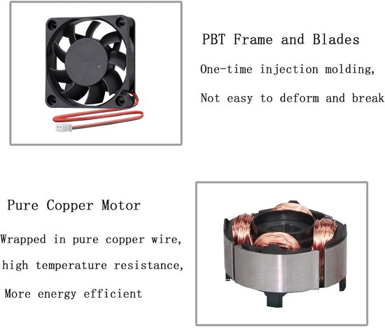 Krachtige 60x60x15mm PC Ventilator - Stille 12V Koelventilator voor ...