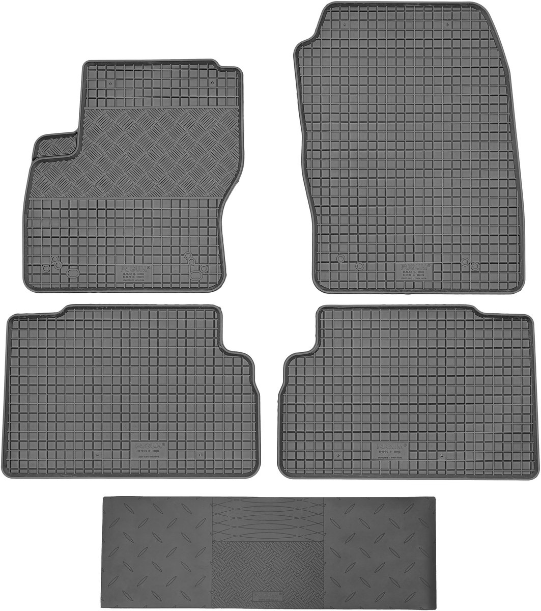 Max-Dywanik Rigum - Ford Grand C-Max - Minivan 2010-2019 - Zwart - Zonder stoppers