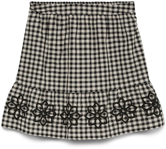 SIPEIEN geruite A-lijn rok voor vrouwen, gothic, hoge taille, geplooid, wijd uitlopende korte mini skaterrok, Rood, S