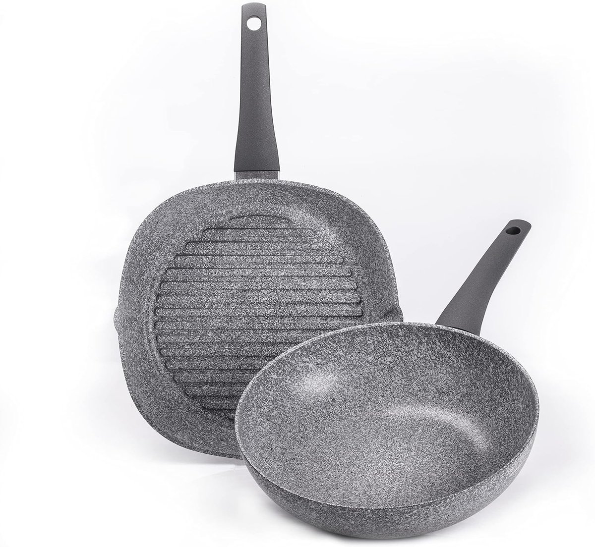 Grillpan en Wok Set met Anti-Aanbaklaag voor Inductie
