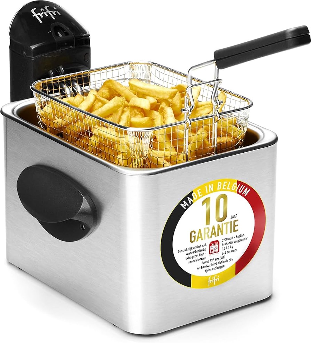 Frifri 5828 DuoG&V - Frituurpan - 3,5L - 3200W - Koolstof geur- en vetfilter - Aluminium