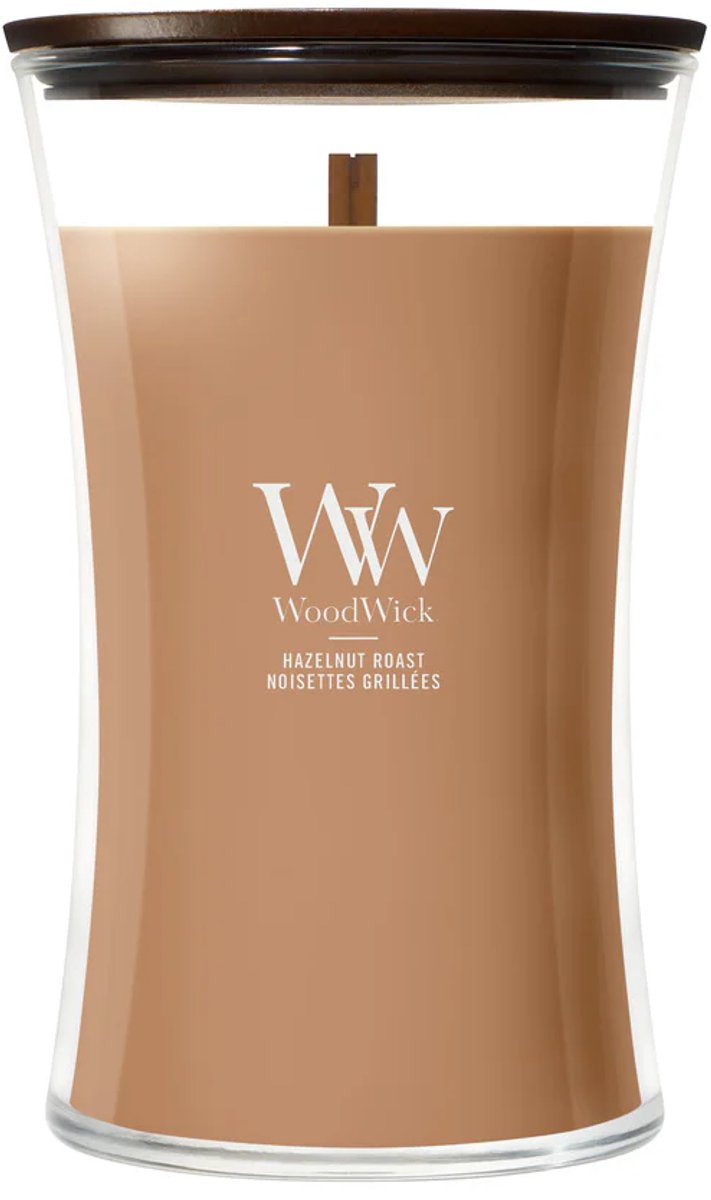 WoodWick Hourglass - Hazelnut Roast - Large Geurkaars - 130 branduren