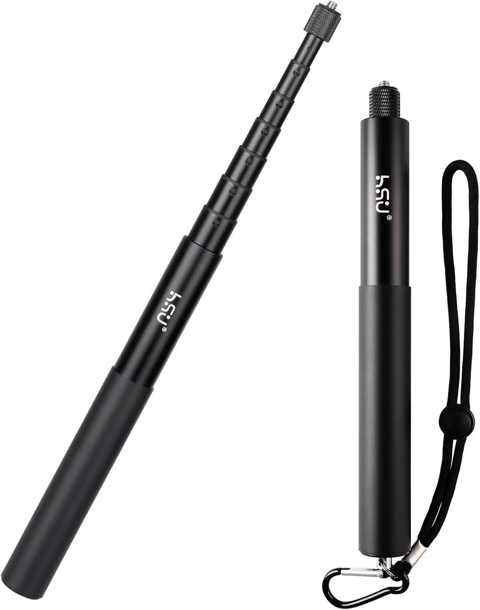 Verstelbare Onzichtbare Selfie Stick 150cm - Statief Monopod voor Actiecamera's