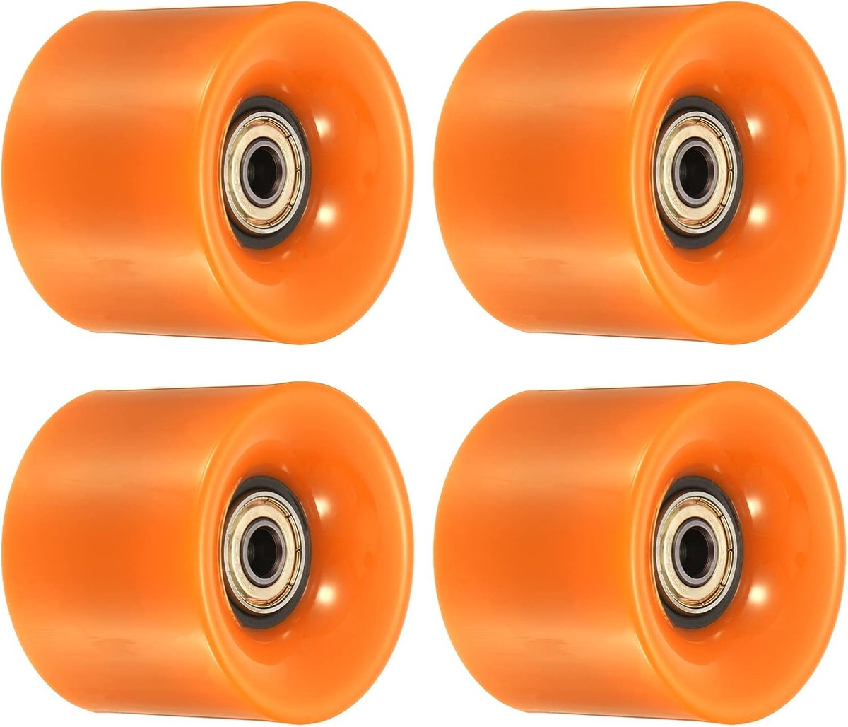 Set van 4 Longboard Wielen 60mm met ABEC-11 Lagers Ideaal voor Skateboards en Cruisers Goud