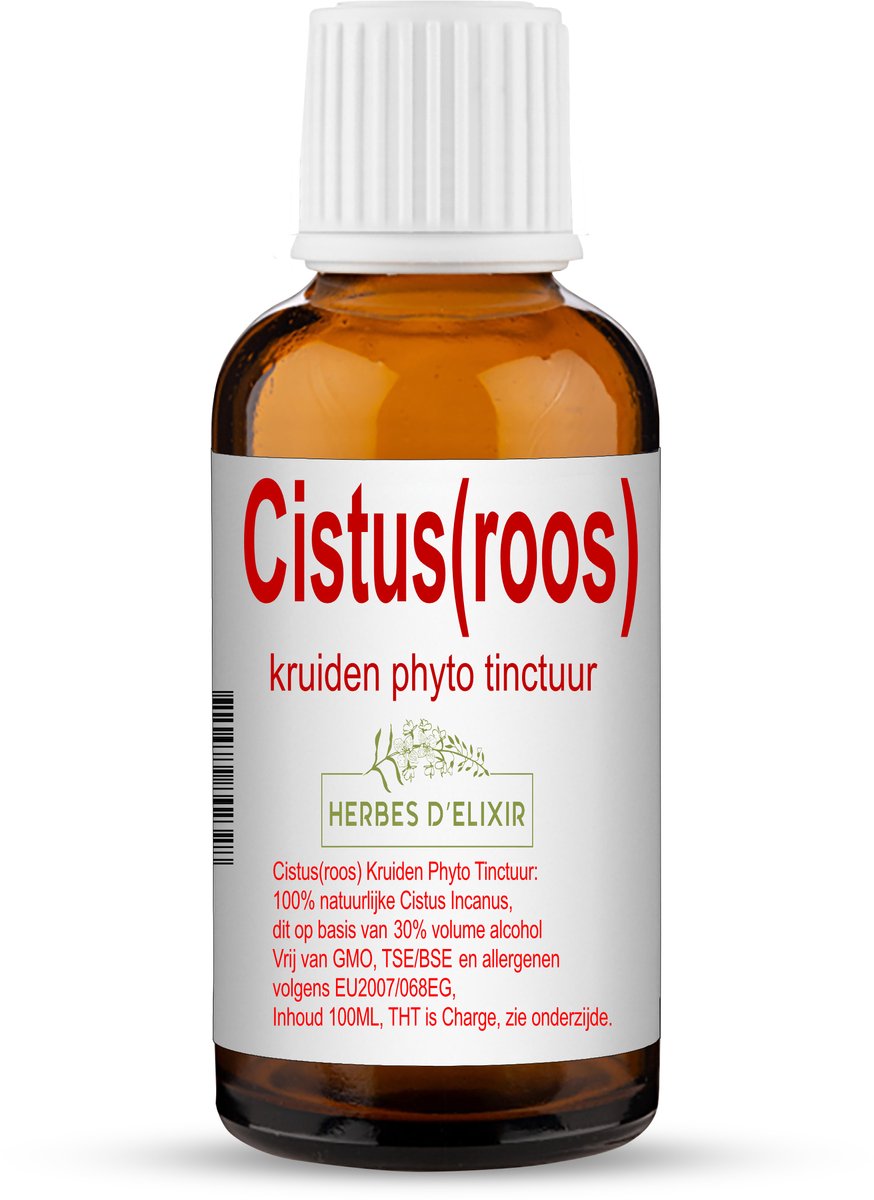 Herbes D'elixir Cistus Tinctuur - Cistusroos - Zonder toevoegingen - 100% Natuurlijk - 100 ml