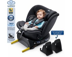 Wölkli 360 Autostoel isofix draaibaar i-size 40-150 cm – 360° Draaibaar ISOFIX & Top Tether – Meegroei Autostoeltje Groep 0-1-2-3 – RWF & FWF – SideProtect – Memory Foam – autostoel - autostoel isofix - autostoel 360 - autostoel isofix 360 -