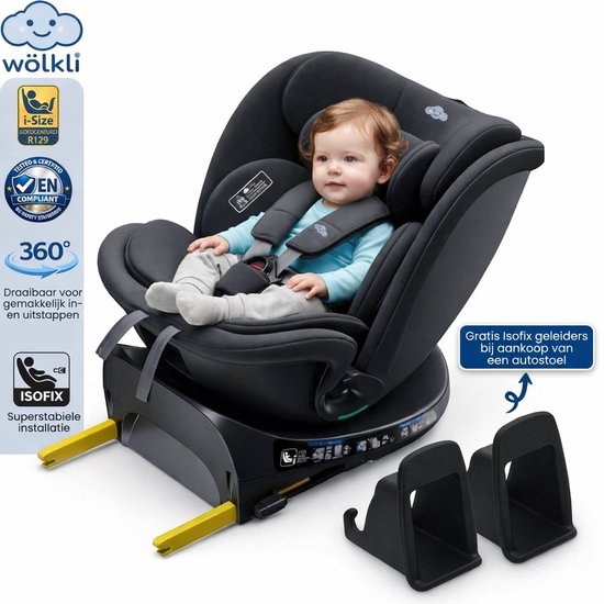 Wölkli 360 Autostoel isofix draaibaar i-size 40-150 cm