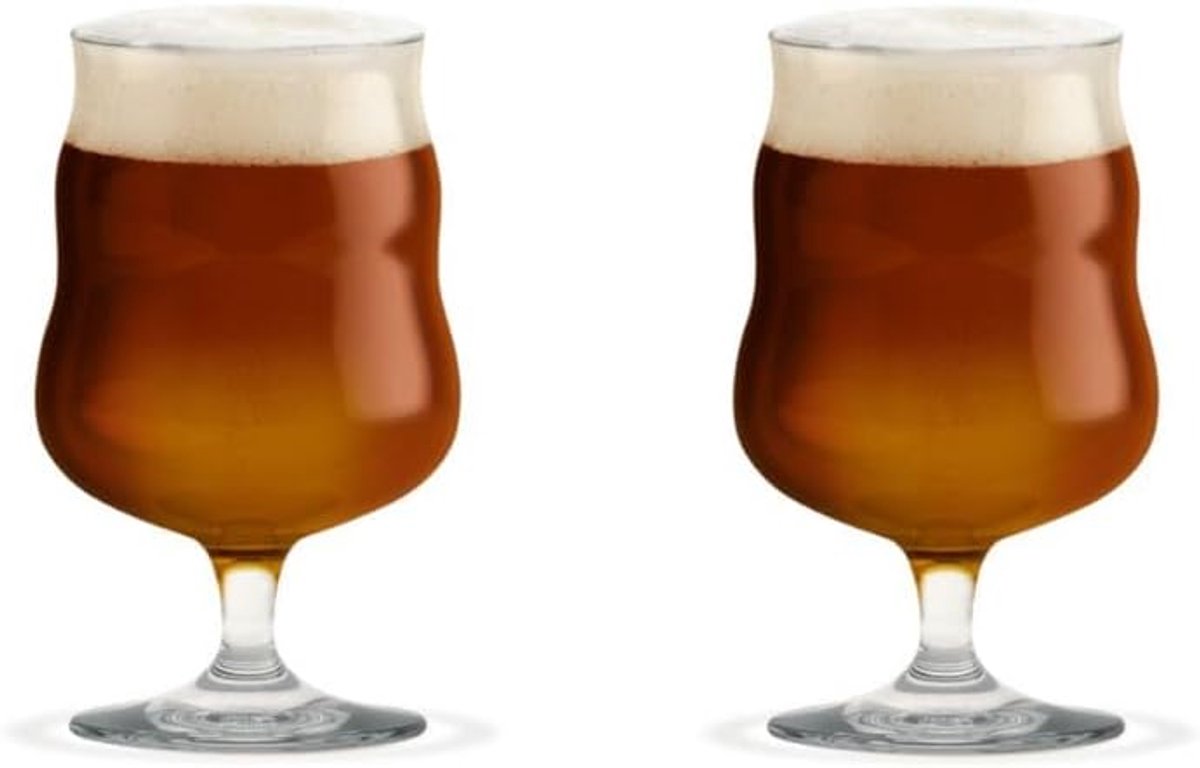 Universeel Bierglas Tulpenvorm voor Aroma - Set van 2 - 385 ml