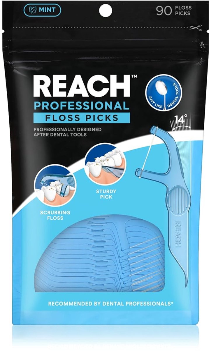 Reach Dental Floss Picks - Mint – 90 stuks