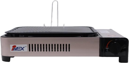 Draagbaar 2-in-1 Gasfornuis en Barbecue - Inclusief Grillplaat, Pan en Koffer van Draagbaar — afbeelding 5
