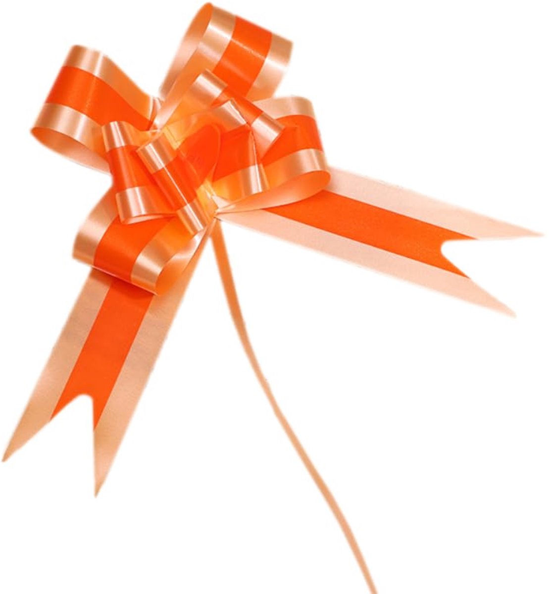 Geschenkschleifen - Lichtechte Trekschleifen - 100 Stuks 14 cm Oranje