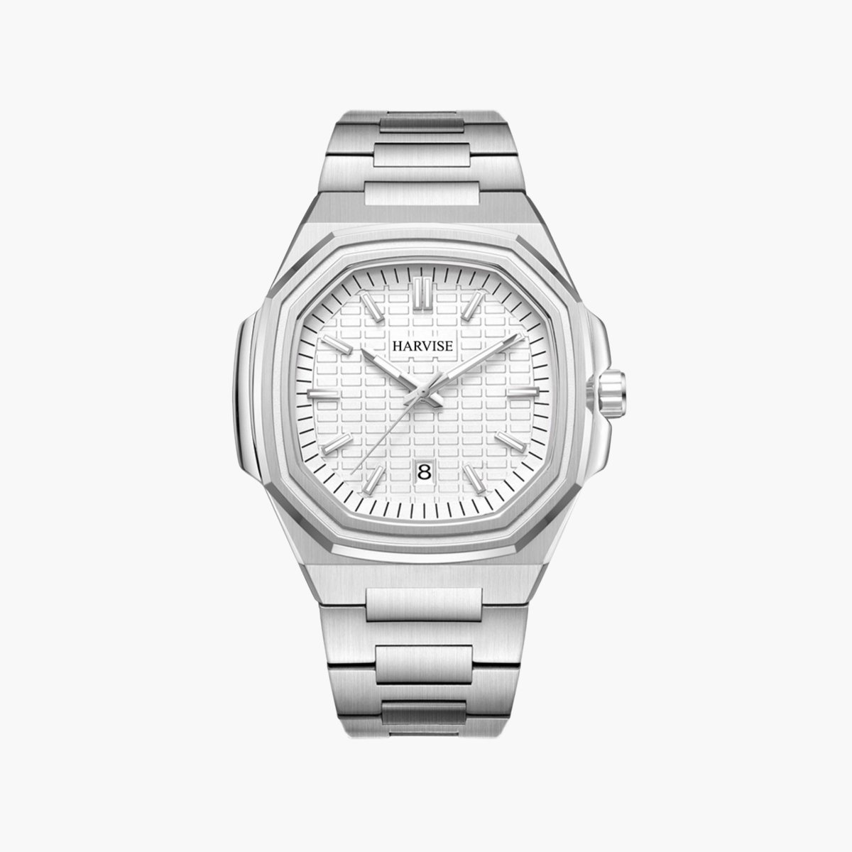 Harvise Herenhorloge - 41 mm - Zilver - 316L staal - Japans Quartz - 5 ATM