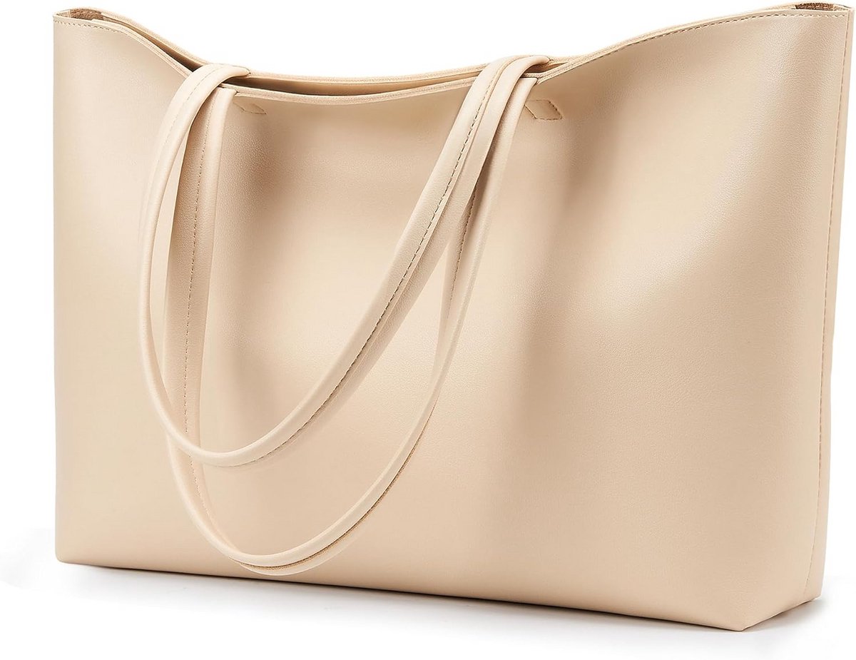 Dames Grote Shopper Tas van PU Leer, Waterdichte Handtas voor Werk en Reizen