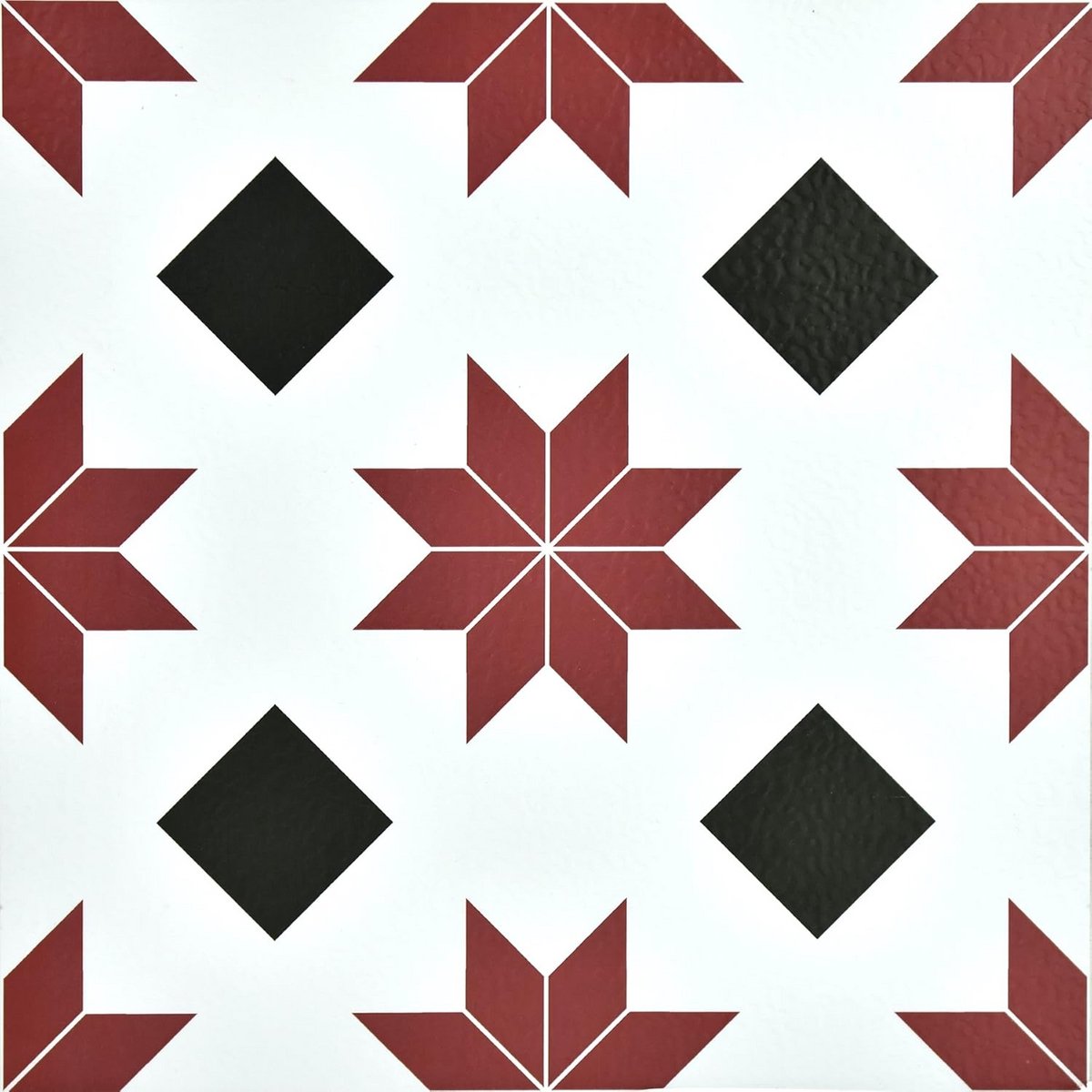 10x Zelfklevende Vloertegels Rood - Decoratieve en Verwijderbare Vloerstickers