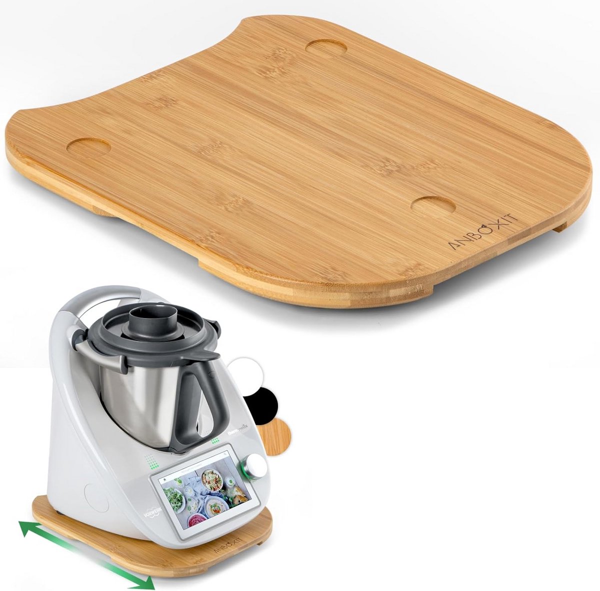 Bamboe Schuifplank voor Thermomix TM6 en TM5 - Keukenmachine Onderstel