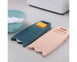 2 stuks Washer Board for Hand Washing, Plastic Washing Board with Soap Holder and Hanging Hole, Non-Slip Rectangular Laundry Board for Laundry Home School Dormitory Hand Wash,45*20*5cm