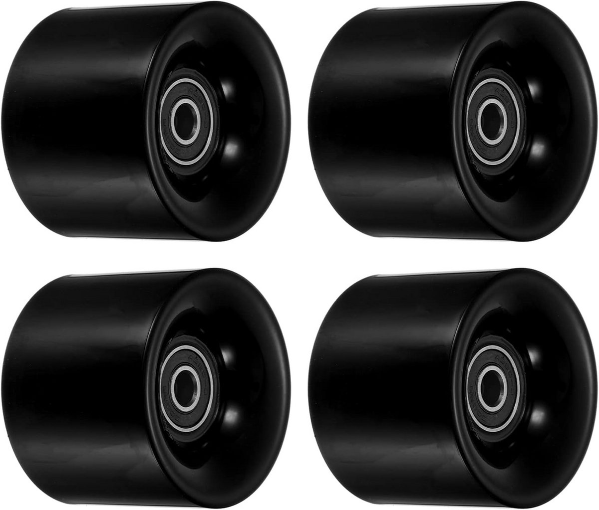 Longboard Wielen Set van 4 met ABEC-9 Lagers 60mm Cruiser Wielen 80A voor Skateboard Vervanging