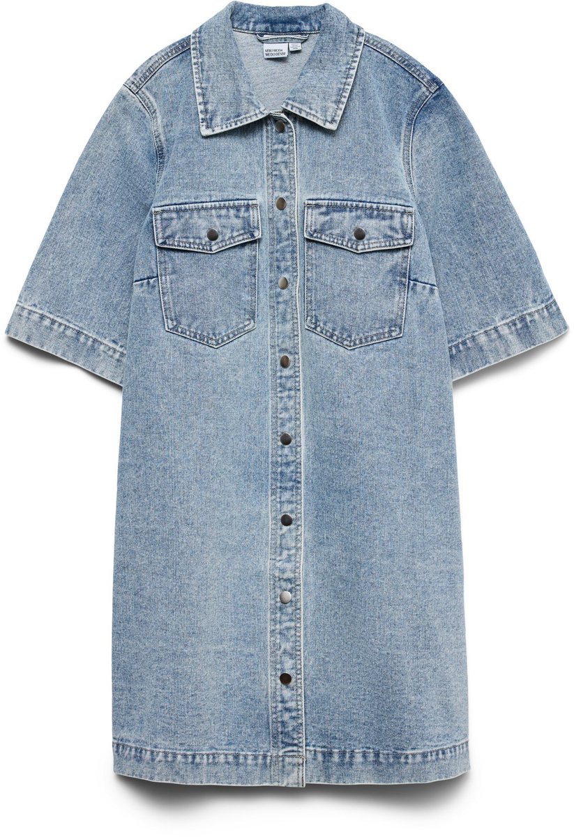 Vero Moda Curve Denim jurk VMCFENJA Korte jurk