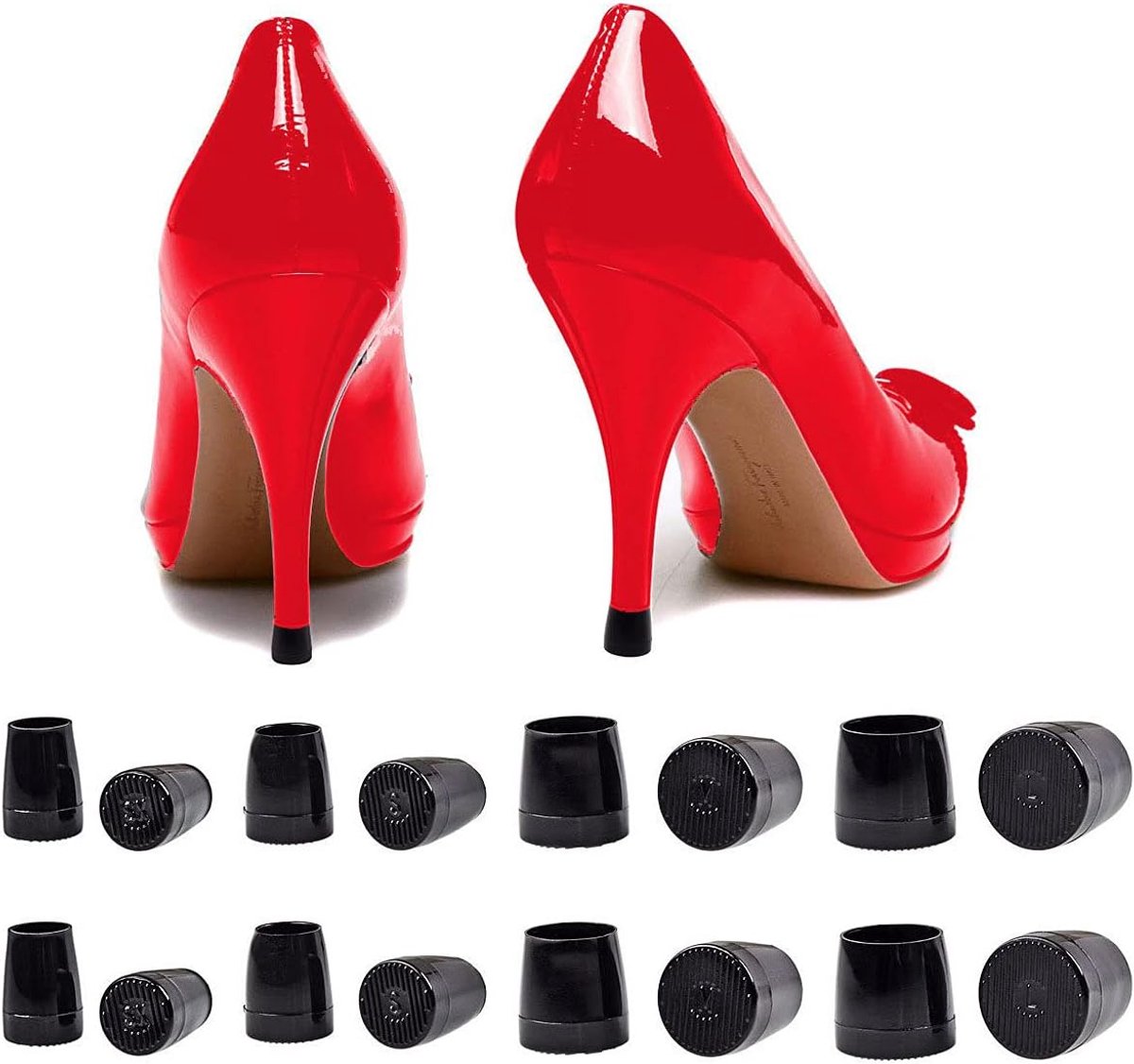 Hielstoppers voor Hoge Hakken - Antislip Rubber Beschermers in 4 Maten