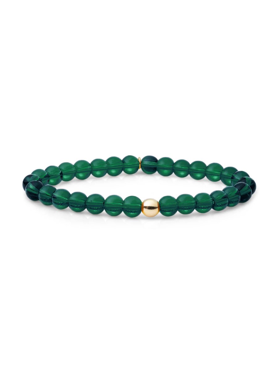 Sparkling Jewels Saturn Armband Large Petrol Green Quartz