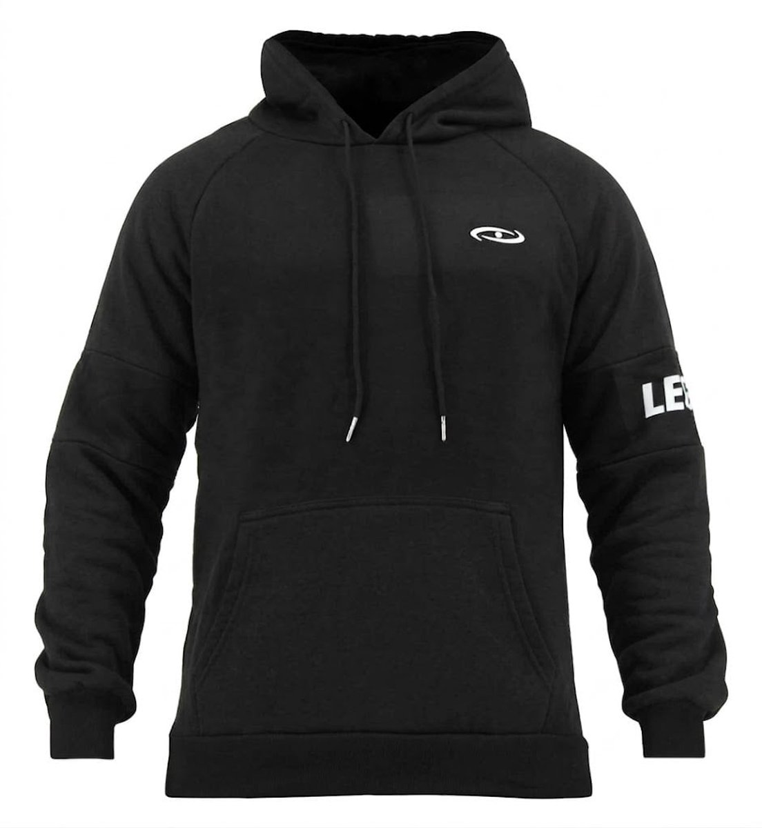 Hoodie dames/heren zwart fleece XL